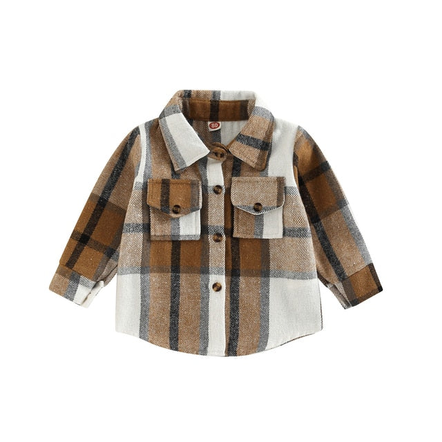 Toddler Plaid Patchwork Long Sleeve - Baby Heaven Shop