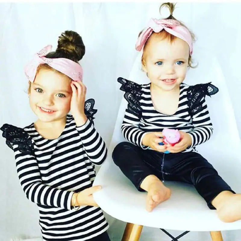 Lace Cotton Long-Sleeve T-Shirt for Layering - Baby Heaven Shop