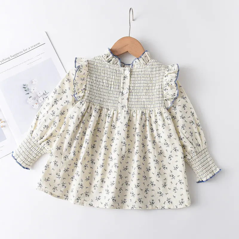 Menoea Long-Sleeved Cotton Shirt for Girls - Baby Heaven Shop