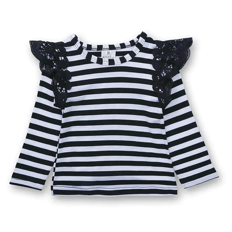 Lace Cotton Long-Sleeve T-Shirt for Layering - Baby Heaven Shop