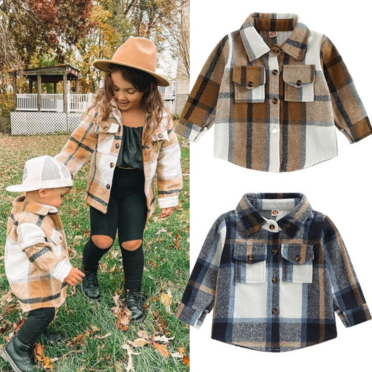 Toddler Plaid Patchwork Long Sleeve - Baby Heaven Shop